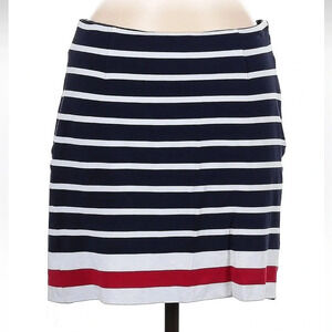 Banana Republic navy, white, red nautical striped skirt sz 6p, above knee length